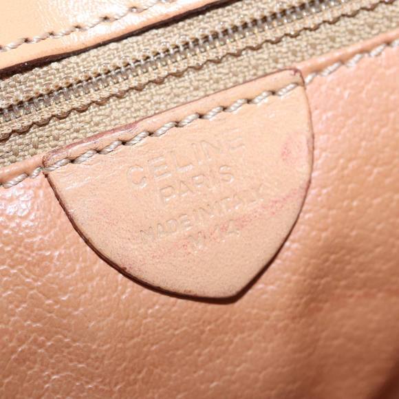 CELINE Macadam Canvas Hand Bag PVC Leather Brown Gold Auth yk14215 - Picture 12 of 16